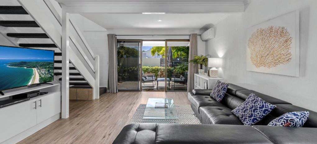 Noosaville accommodation specials - open plan living area in a Noosa Place apartment