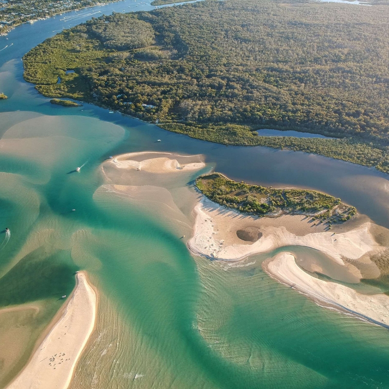 noosa river aerial photo
